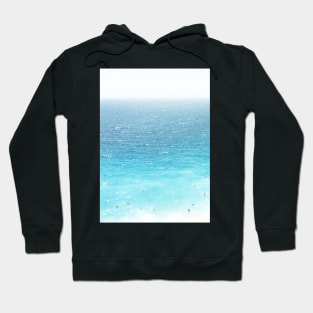 Landscape Blue water, Beach, Coast, Sea print, Ocean print, Minimalist Hoodie